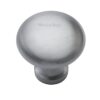 Heritage Brass Mushroom Design Cabinet Knob (32Mm Or 38Mm), Satin Chrome