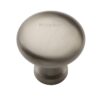 Heritage Brass Mushroom Design Cabinet Knob (32Mm Or 38Mm), Satin Nickel