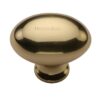 Heritage Brass Oval Design Cabinet Knob (32Mm Or 38Mm), Polished Brass