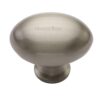 Heritage Brass Oval Design Cabinet Knob (32Mm Or 38Mm), Satin Nickel