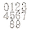 Heritage Brass 0-9 Screw Fix Numerals (76Mm - 3"), Polished Nickel