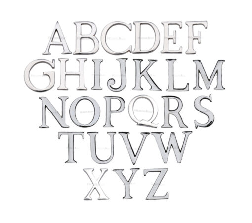 Heritage Brass A-Z Pin Fix Letters (51Mm - 2"), Polished Chrome