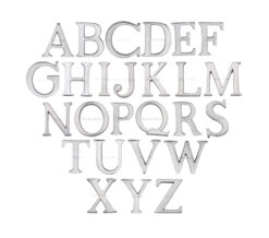 Heritage Brass A-Z Pin Fix Letters (51Mm - 2"), Satin Chrome