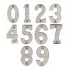 Heritage Brass 0-9 Screw Fix Numerals (76Mm - 3"), Satin Nickel