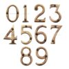 Heritage Brass 0-9 Screw Fixing Numerals (51Mm - 2"), Antique Brass