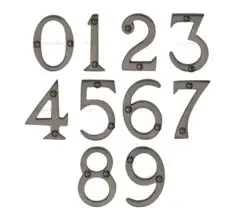 Heritage Brass 0-9 Screw Fixing Numerals (51Mm - 2"), Matt Bronze