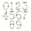 Heritage Brass 0-9 Screw Fixing Numerals (51Mm - 2"), Polished Nickel