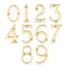 Heritage Brass 0-9 Screw Fixing Numerals (51Mm - 2"), Satin Brass