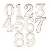 Heritage Brass 0-9 Self Adhesive Numerals (51Mm - 2"), Polished Nickel