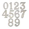 Heritage Brass 0-9 Self Adhesive Numerals (51Mm - 2"), Satin Nickel