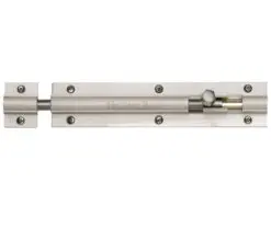 Heritage Brass Straight Barrel Door Bolt (4", 6" Or 8" X 1 1/4"), Satin Nickel
