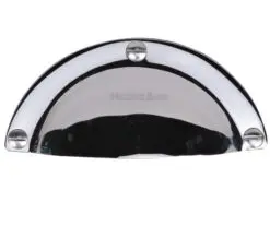Heritage Brass Cabinet Drawer Pull Handle (86Mm C/C), Polished Chrome