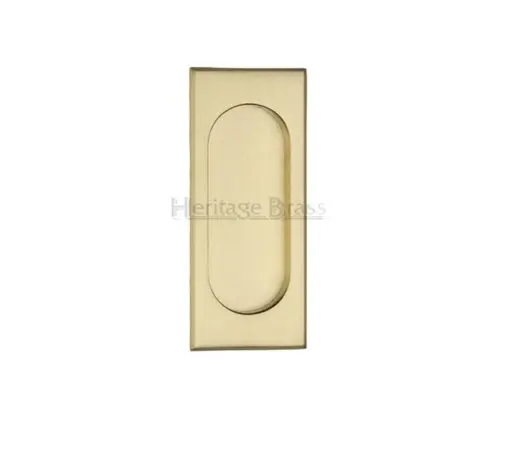 Heritage Brass Flush Pull Handle (105Mm), Satin Brass