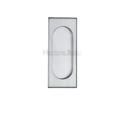 Heritage Brass Flush Pull Handle (105Mm), Satin Chrome