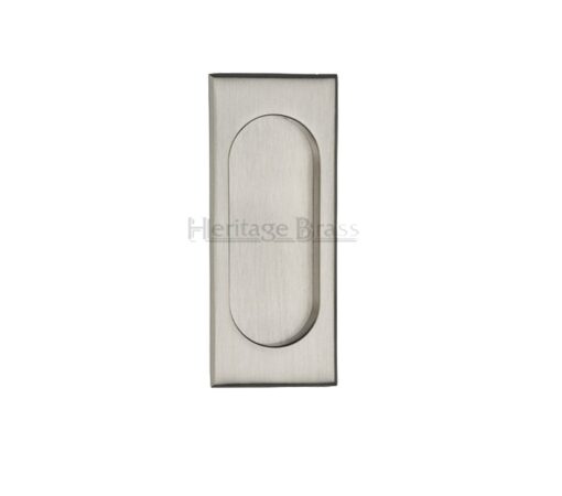 Heritage Brass Flush Pull Handle (105Mm), Satin Nickel