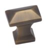 Heritage Brass Anvil Design Pyramid Cabinet Knob, Antique Brass