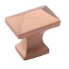 Heritage Brass Anvil Design Pyramid Cabinet Knob, Satin Rose Gold