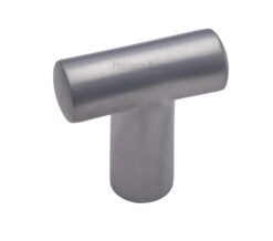 Heritage Brass T-Shaped Cabinet Knob, Satin Chrome