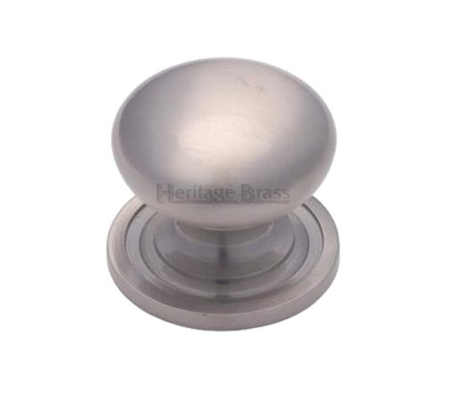 Heritage Brass Round Design Cabinet Knob (25Mm, 32Mm, 38Mm Or 48Mm), Satin Nickel