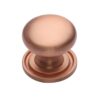 Heritage Brass Round Design Cabinet Knob (25Mm, 32Mm, 38Mm Or 48Mm), Satin Rose Gold