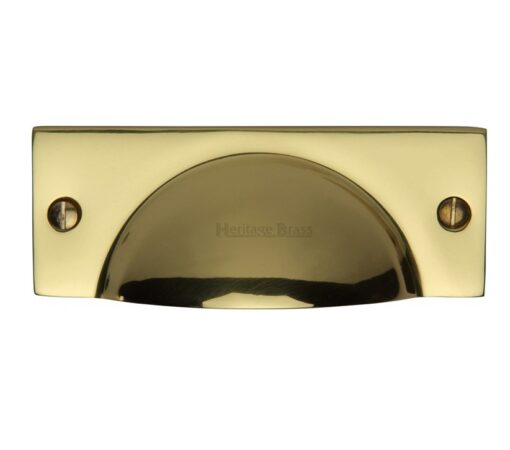 Heritage Brass Cabinet Drawer Pull Handle (112Mm Length), Polished Brass