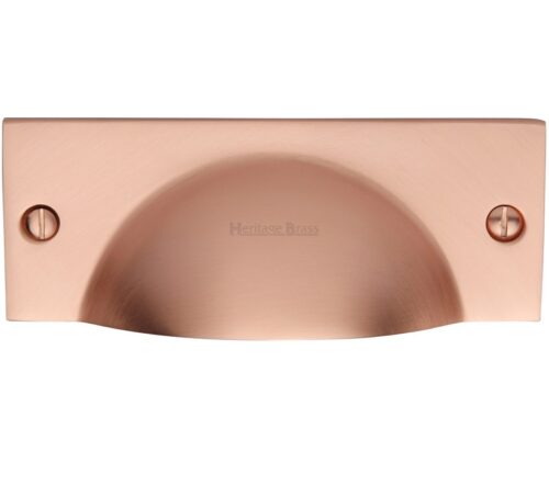 Heritage Brass Cabinet Drawer Pull Handle (112Mm Length), Satin Rose Gold