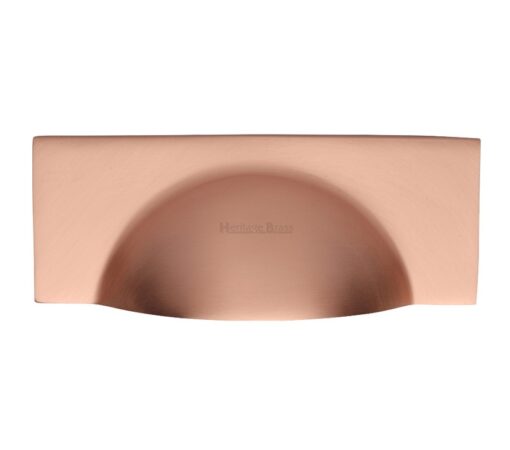 Heritage Brass Cabinet Drawer Pull Handle (57Mm C/C), Satin Rose Gold