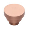 Heritage Brass Round Stepped Cabinet Knob (32Mm Or 38Mm), Satin Rose Gold