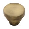 Heritage Brass Round Stepped Cabinet Knob (32Mm Or 38Mm), Antique Brass