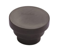 Heritage Brass Round Stepped Cabinet Knob (32Mm Or 38Mm), Matt Bronze