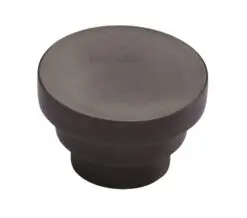 Heritage Brass Round Stepped Cabinet Knob (32Mm Or 38Mm), Matt Bronze