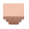 Heritage Brass Square Stepped Cabinet Knob, Satin Rose Gold