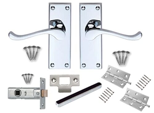 Carlisle Brass CBS55CP/INTB Victorian Scroll Internalpack - 1 Pair Cbs55Cp 1 X Tl2 & 1 Pair 3 Loose Pin Hinges 112mm x 40mm Polished Chrome