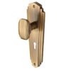 Heritage Brass Charlston Art Deco Style Door Knobs On Backplate, Antique Brass (Sold In Pairs)