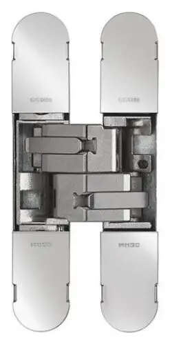 Eurospec CI001129NIK00 1129 Stars 3D Concealed Hinge 100 X 22mm Nickel Plated-Pozi Screws Not Supplied 100mm x 22mm Nickel Plated