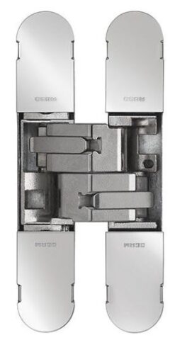 Eurospec CI001131NIK00 1131 Stars 3D Concealed Hinge 160 X 32mm Nickel Plated-Pozi Screws Not Supplied 160mm x 32mm Nickel Plated