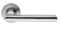 Eurospec Flat Stainless Steel Door Handles - Satin Stainless Steel (Sold In Pairs)