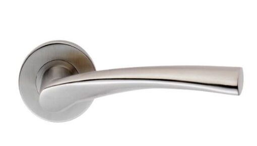 Eurospec CSL1121SSS Steelworx Designer Lever On Concealed Fix Sprung Round Rose G304 52mm Satin Stainless Steel