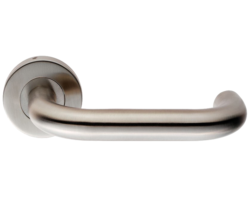 Eurospec Nera Return To Door Handles On Slim Fit 6Mm Rose - Grade 304 Satin Stainless Steel (Sold In Pairs)