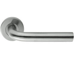 Eurospec Radium Stainless Steel Door Handles - Satin Stainless Steel (Sold In Pairs)