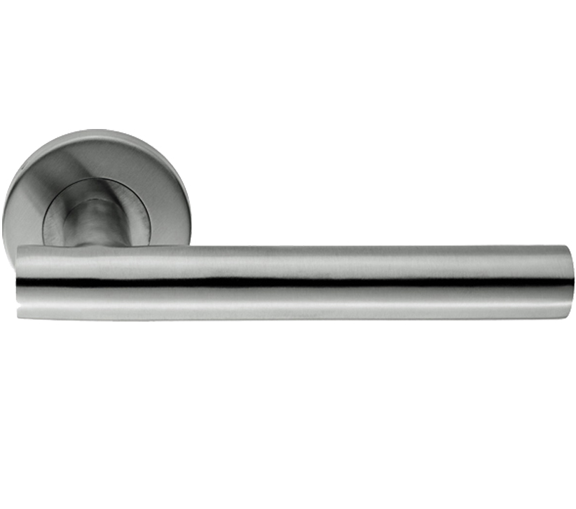 Eurospec Straight Stainless Steel Door Handles - Polished Or Satin Stainless Steel (Sold In Pairs)