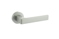 CleanTouch Anti-Bac Forme Asti Lever Door Handle on Minimal Round Rose - Satin Chrome