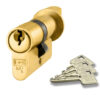 Eurospec Mp5 Euro Profile British Standard 5 Pin Cylinder & Turn, (Various Sizes) Polished Brass