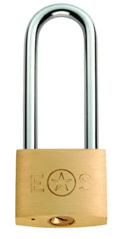 Eurospec Long Shackle Brass Padlock, 38Mm Or 50Mm (Keyed To Differ)