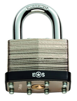 Eurospec Standard Shackle Laminated Steel Padlock, Various Sizes 30Mm-50Mm (Keyed To Differ)