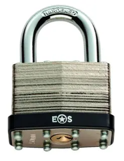 Eurospec Standard Shackle Laminated Steel Padlock, Various Sizes 30Mm-50Mm (Keyed To Differ)
