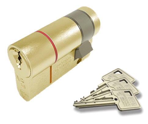 Eurospec Mpx6 Euro Profile British Standard 6 Pin Single Cylinders (Various Sizes), Polished Brass