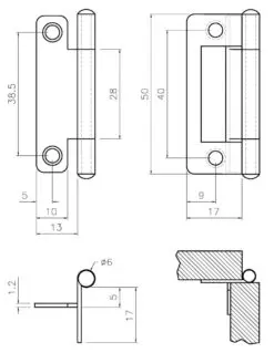 Cranked Hinge 5mm