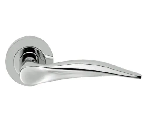 Manital Dali Door Handles On Round Rose, Polished Chrome (Sold In Pairs)