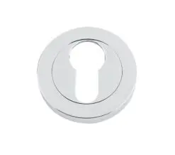 Euro Profile Escutcheons, Polished Chrome